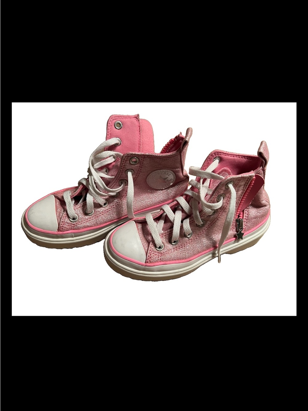 CONVERSE All Star * Chuck Taylor * Pink Glitter Galaxy Dust  * Hi-Top * Girls 2